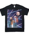 1980s Lazer Portrait Personalized T-Shirt for Pets and Humans Custom Portrait Tee