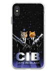 'Cats in Black' Personalized 2 Pet Phone Case