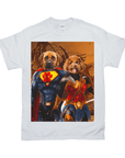'Superdog & Wonder Doggette' Personalized 2 Pet T-Shirt