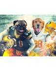 'Green Bay Doggos' Personalized 2 Pet Standing Canvas