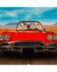 'The Classic Paw-Vette' Personalized 3 Pet Puzzle