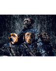 'The Navy Veterans' Personalized 4 Pet Standing Canvas