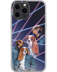 '1980s Lazer Portrait' Personalized 2 Pet Phone Case