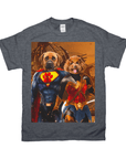 'Superdog & Wonder Doggette' Personalized 2 Pet T-Shirt
