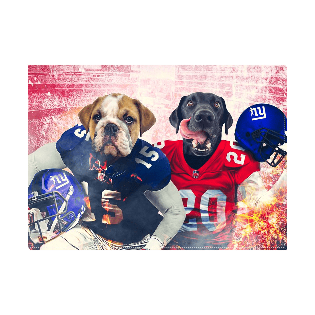 &#39;New York Doggos&#39; Personalized 2 Pet Standing Canvas
