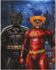 'Batdog & Flash Doggo' Personalized 2 Pet Puzzle
