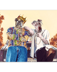 '2Paw and Notorious D.O.G. California Edition' Personalized 2 Pet Poster