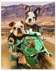 'Kawadawgi Riders' Personalized 2 Pet Poster