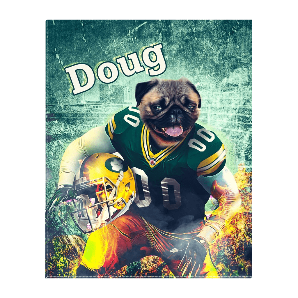 &#39;Green Bay Doggos&#39; Personalized Pet Standing Canvas