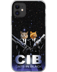 'Cats in Black' Personalized 2 Pet Phone Case