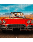'The Classic Paw-Vette' Personalized 4 Pet Puzzle
