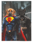 'Superdog & Batdog' Personalized 2 Pet Blanket