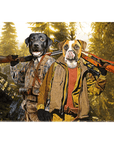 'The Hunters' Personalized 2 Pet Standing Canvas