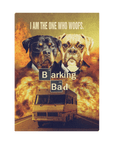'Barking Bad' Personalized 2 Pet Standing Canvas