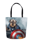 'Captain Doggmerica' Personalized Tote Bag