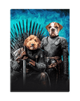 'Game of Bones' Personalized 2 Pet Standing Canvas
