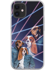 '1980s Lazer Portrait' Personalized 2 Pet Phone Case