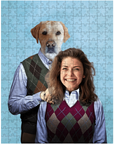 'Step Doggo & Human(Female)' Personalized Puzzle