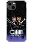 'Cats in Black' Personalized 2 Pet Phone Case
