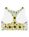 Custom Sports Bra (Sunflower Sky: 1-4 Pets)