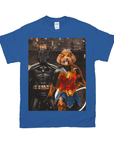 'Batdog & Wonder Doggette' Personalized 2 Pet T-Shirt