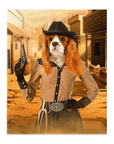 'The Cowgirl' Personalized Pet Standing Canvas