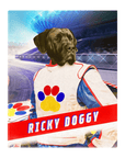 'Ricky Doggy' Personalized Pet Standing Canvas