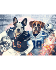 'Dallas Doggos' Personalized 2 Pet Standing Canvas