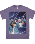 1980s Lazer Portrait Personalized T-Shirt for Pets and Humans Custom Portrait Tee