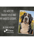 Personalized Memorial Pet Standing Canvas