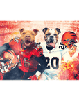 'Cincinnati Doggos' Personalized 2 Pet Standing Canvas