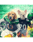 'New York Jet-Doggos' Personalized 2 Pet Puzzle