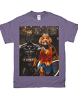 'Batdog & Wonder Doggette' Personalized 2 Pet T-Shirt