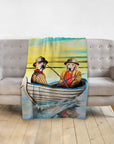 'The Fishermen' Personalized 2 Pet Blanket
