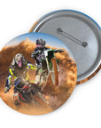 The Motocross Rider(s) ( 1 - 3 Pets) Custom Pin