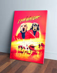 'Paw Watch 1991' Personalized 2 Pet Canvas