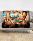 'The Poker Players' Personalized 4 Pet Blanket
