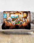 'The Poker Players' Personalized 7 Pet Blanket