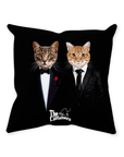 'The Catfathers' Personalized 2 Pet Throw Pillow