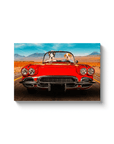 'The Classic Paw-Vette' Personalized 2 Pet Canvas