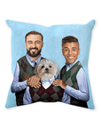 'Step Doggo/Humans (2 Male)' Personalized Throw Pillow