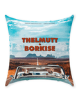 'Thelmutt and Borkise' Personalized 2 Pet Throw Pillow