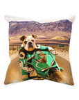 'Kawadawgi Rider' Personalized Pet Throw Pillow