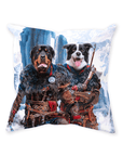 'The Viking Warriors' Personalized 2 Pet Throw Pillow