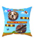 Retro Video Game Personalized Pet Throw Pillow