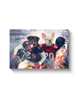 'Houston Doggos' Personalized 2 Pet Canvas