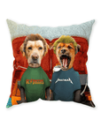 'Beavis and Buttsniffer' Personalized 2 Pet Throw Pillow