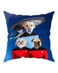 'Doggo-Trek' Personalized 3 Pet Throw Pillow