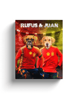 'Spain Doggos' Personalized 2 Pet Canvas