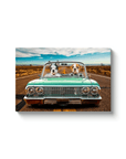 'The Lowrider' Personalized 2 Pet Canvas